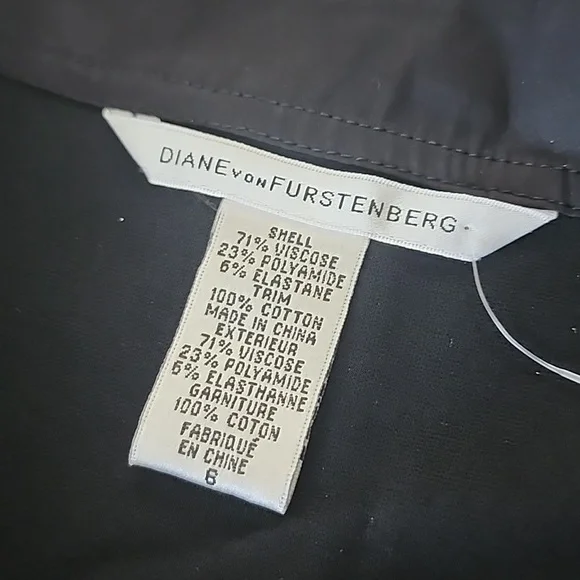 DVF Diane Von Furstenburg Zanne Ruched W/ Pockets Sheath Dress Black Size 6 - Picture 3 of 10